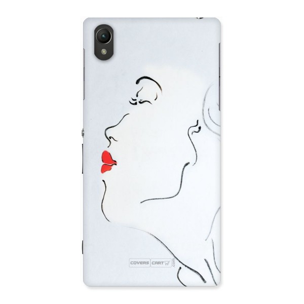 Girl in Red Lipstick Back Case for Sony Xperia Z1