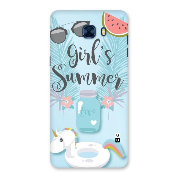 Girls Summer Back Case for Galaxy C7 Pro