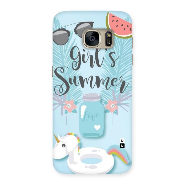 Girls Summer Back Case for Galaxy S7