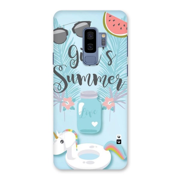 Girls Summer Back Case for Galaxy S9 Plus