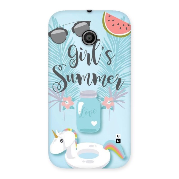 Girls Summer Back Case for Moto E