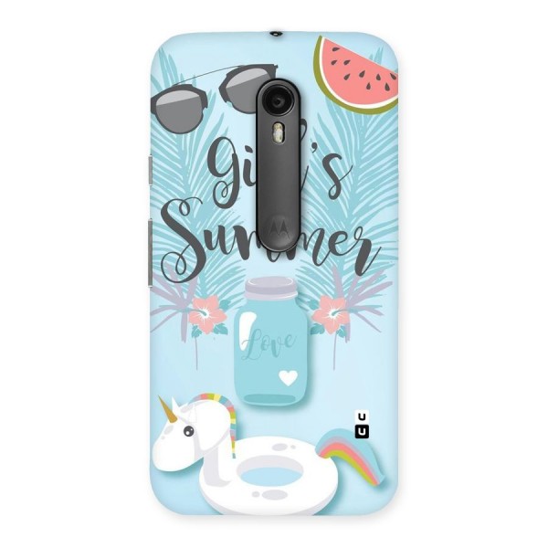 Girls Summer Back Case for Moto G3