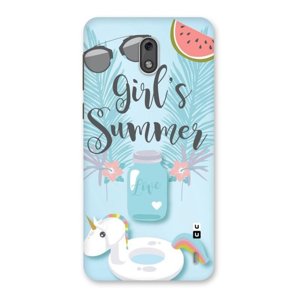 Girls Summer Back Case for Nokia 2