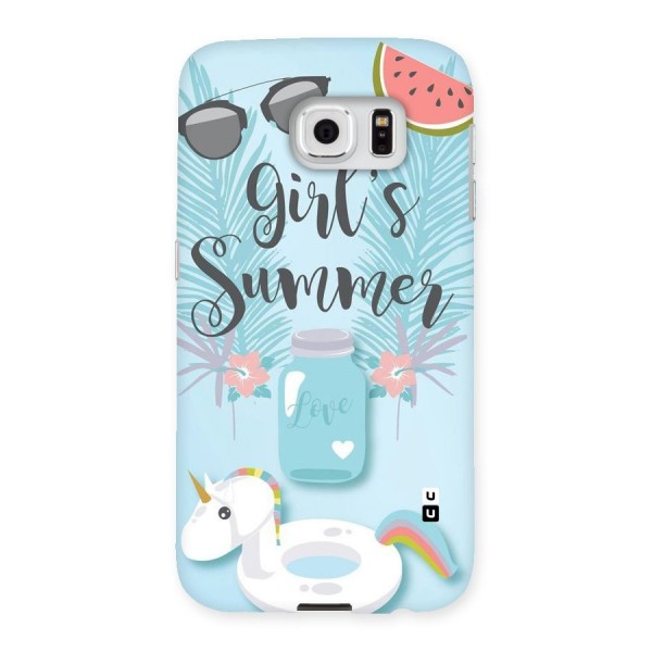 Girls Summer Back Case for Samsung Galaxy S6