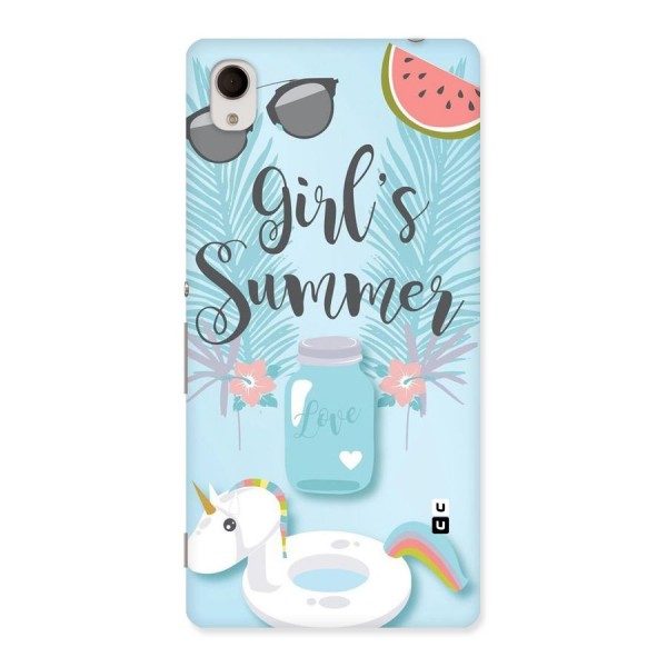 Girls Summer Back Case for Sony Xperia M4