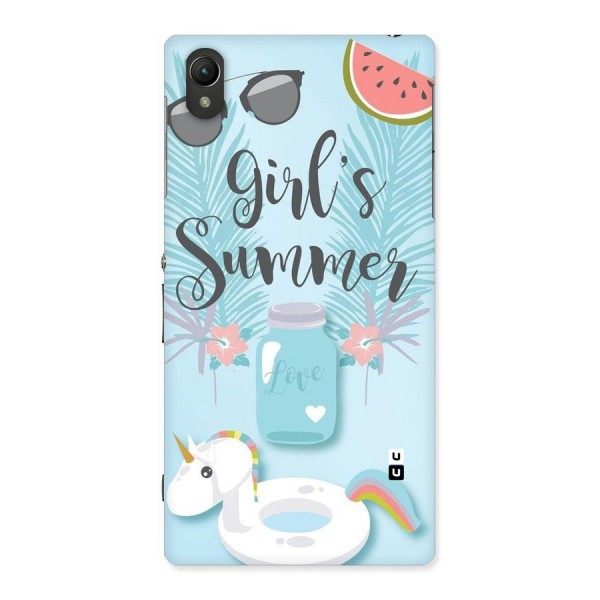 Girls Summer Back Case for Sony Xperia Z1