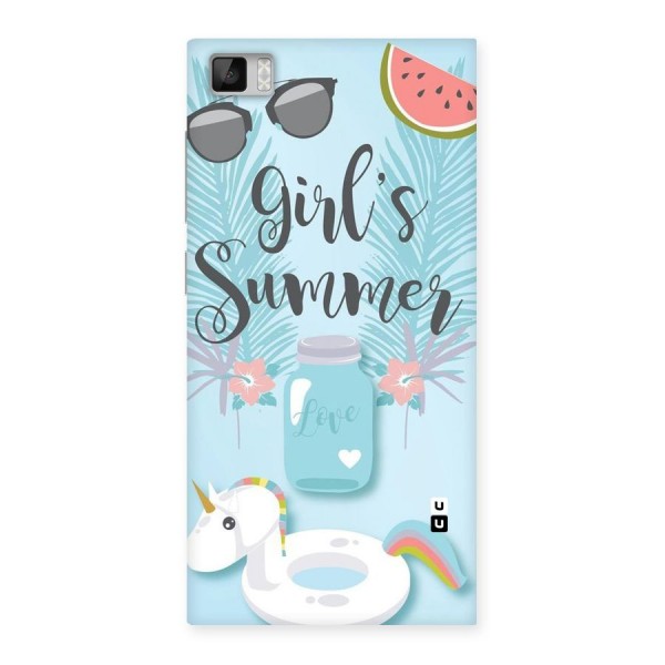 Girls Summer Back Case for Xiaomi Mi3