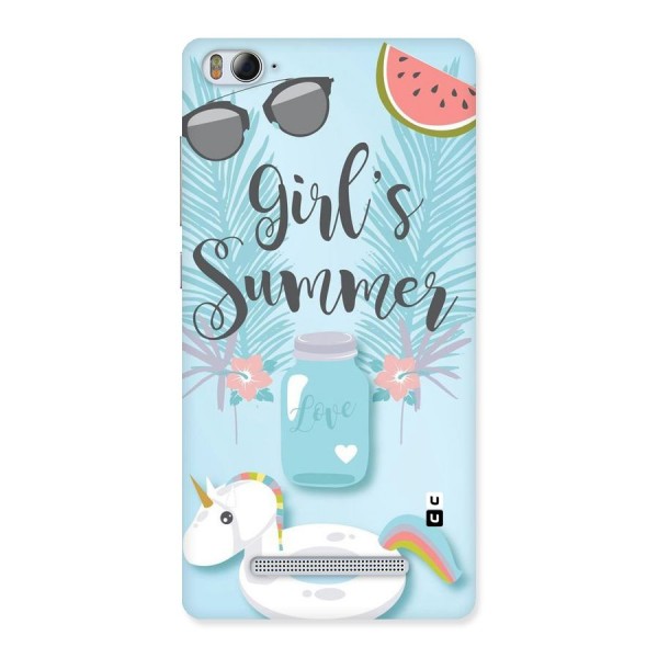 Girls Summer Back Case for Xiaomi Mi4i