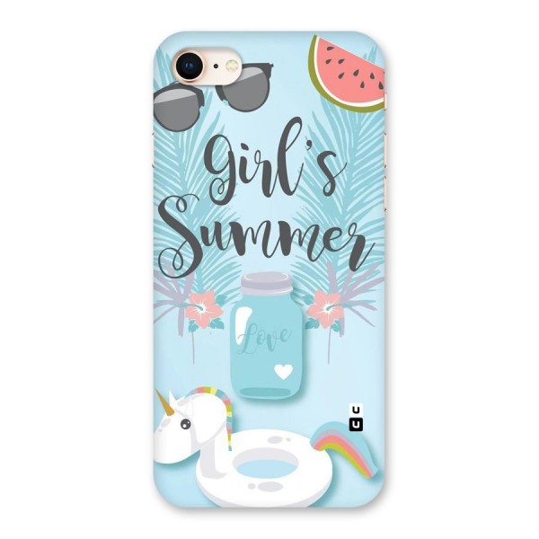 Girls Summer Back Case for iPhone 8