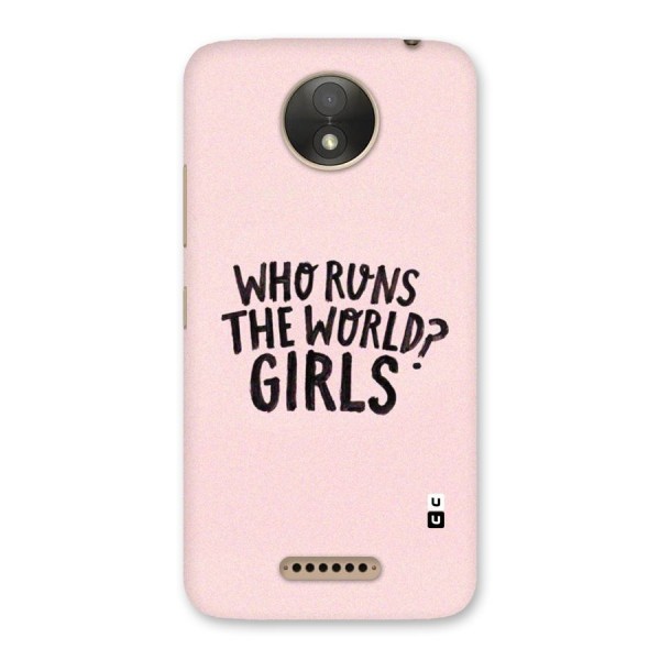 Girls World Back Case for Moto C Plus