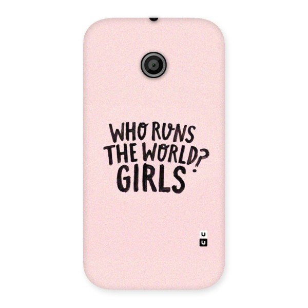 Girls World Back Case for Moto E