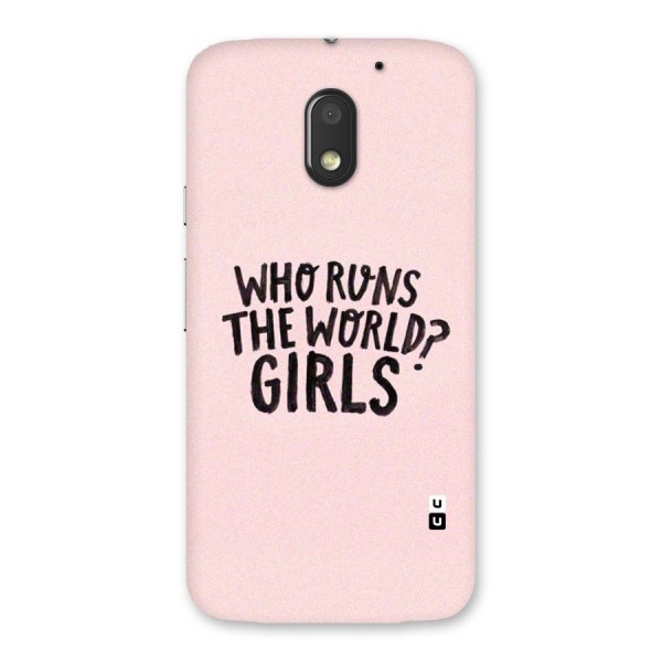 Girls World Back Case for Moto E3 Power