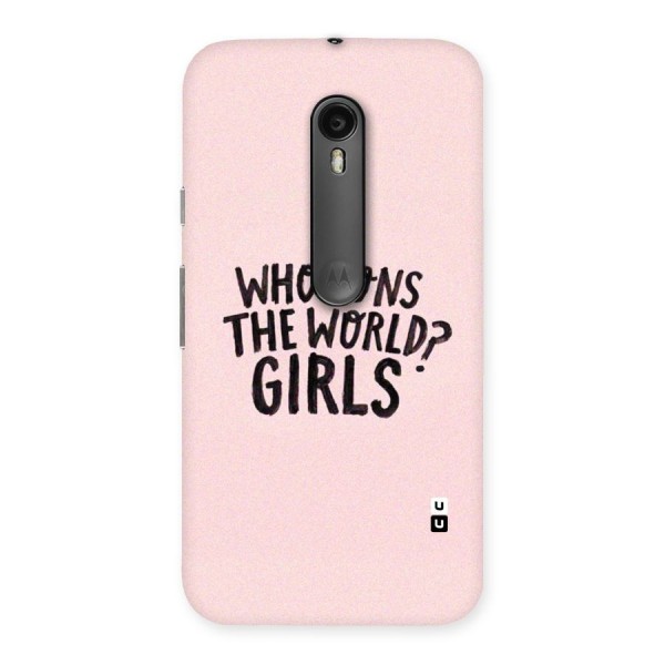 Girls World Back Case for Moto G3