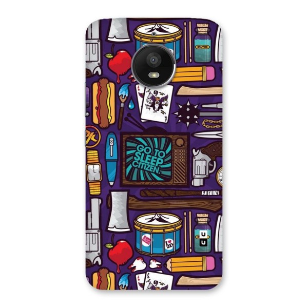 Go To Sleep Back Case for Moto E4 Plus