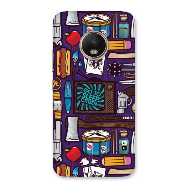 Go To Sleep Back Case for Moto G5 Plus