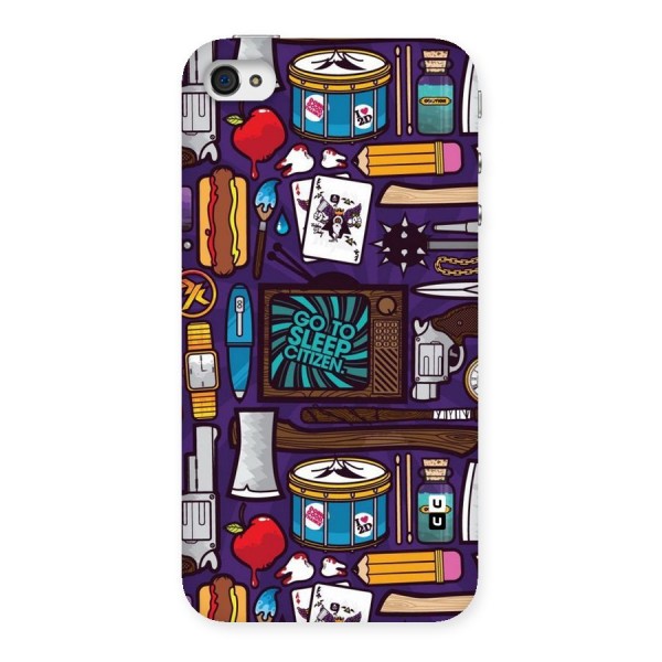 Go To Sleep Back Case for iPhone 4 4s