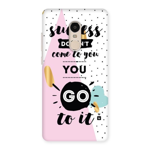 Go To Success Back Case for Xiaomi Redmi Note 4