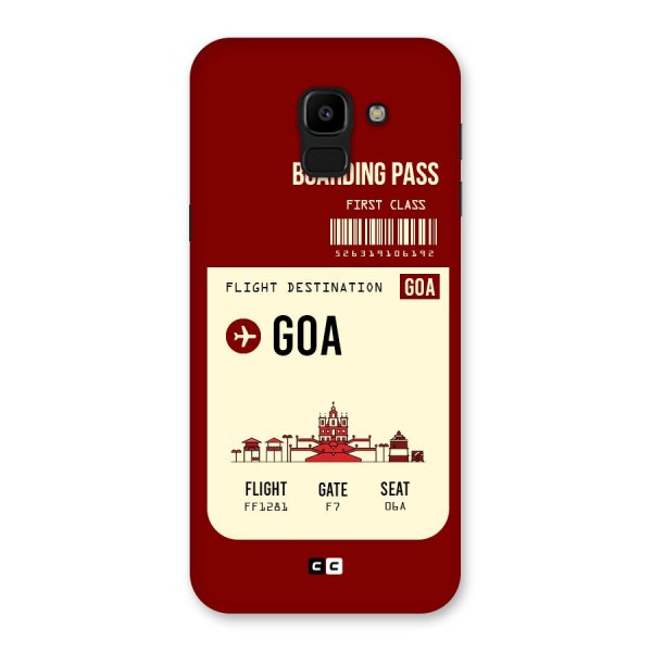 Goa Boarding Pass Back Case for Galaxy J6