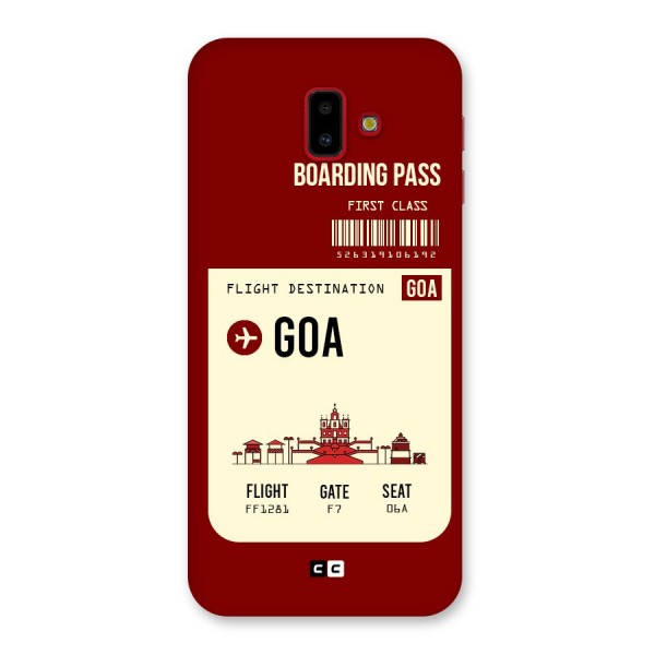 Goa Boarding Pass Back Case for Galaxy J6 Plus