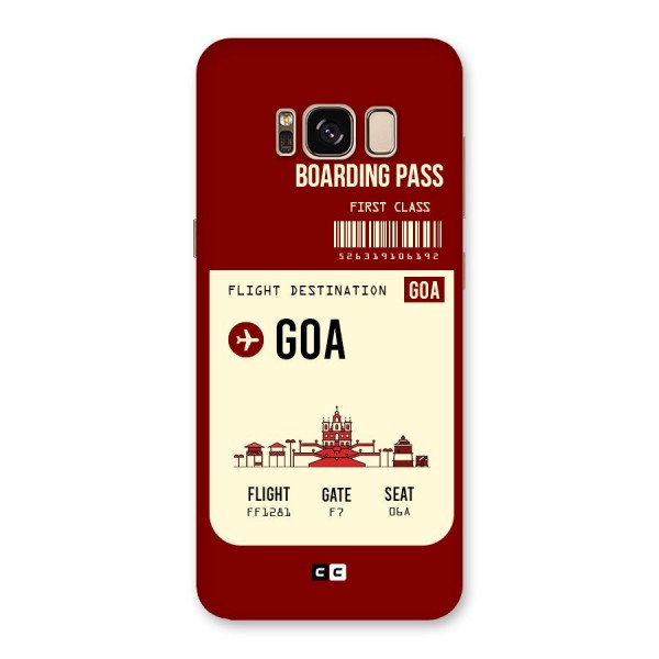 Goa Boarding Pass Back Case for Galaxy S8