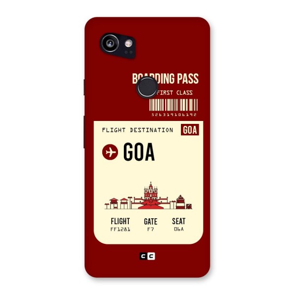 Goa Boarding Pass Back Case for Google Pixel 2 XL