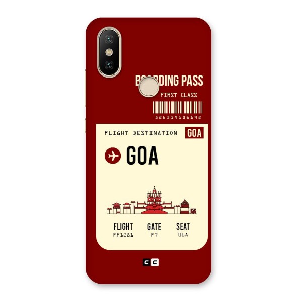 Goa Boarding Pass Back Case for Mi A2