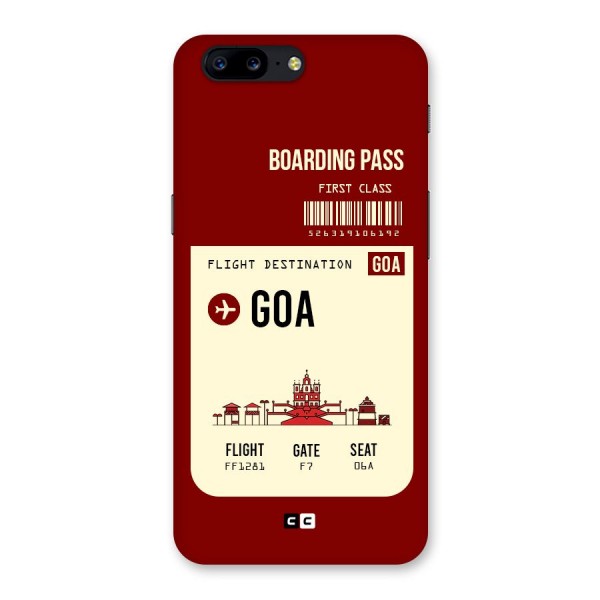 Goa Boarding Pass Back Case for OnePlus 5