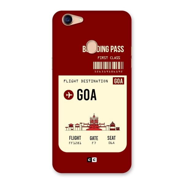 Goa Boarding Pass Back Case for Oppo F5