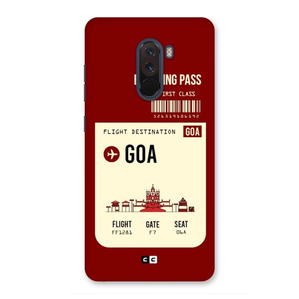 Goa Boarding Pass Back Case for Poco F1