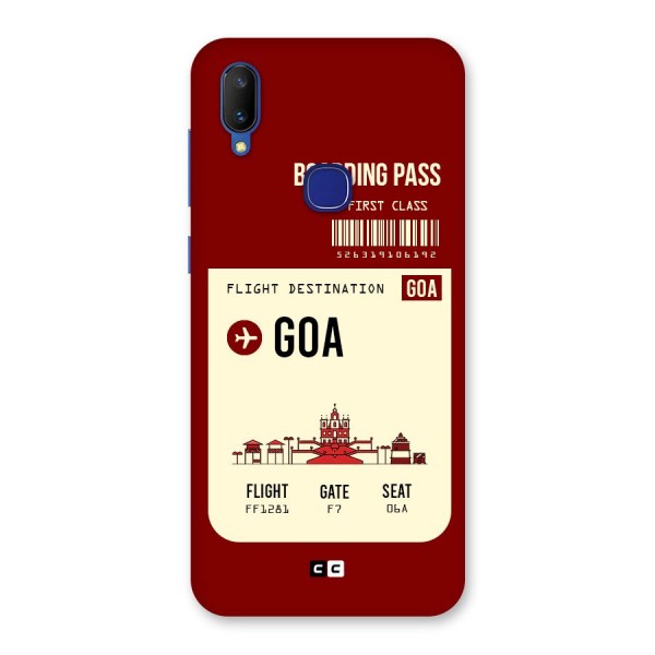 Goa Boarding Pass Back Case for Vivo V11