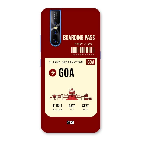 Goa Boarding Pass Back Case for Vivo V15 Pro