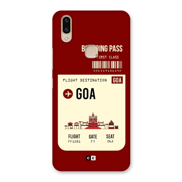 Goa Boarding Pass Back Case for Vivo V9