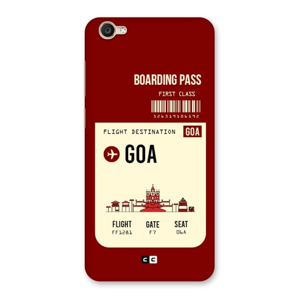 Goa Boarding Pass Back Case for Vivo Y55s