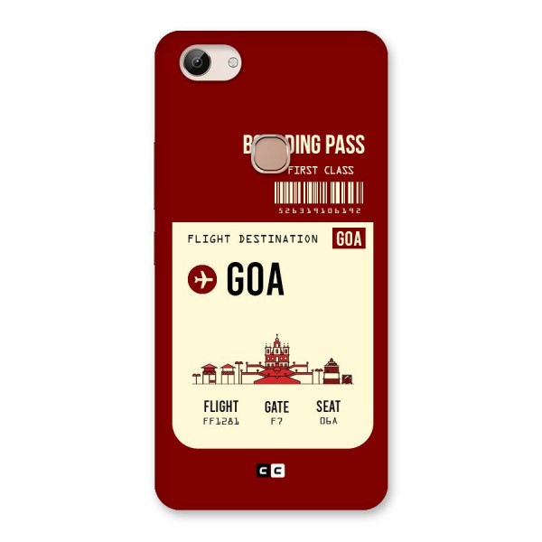 Goa Boarding Pass Back Case for Vivo Y83