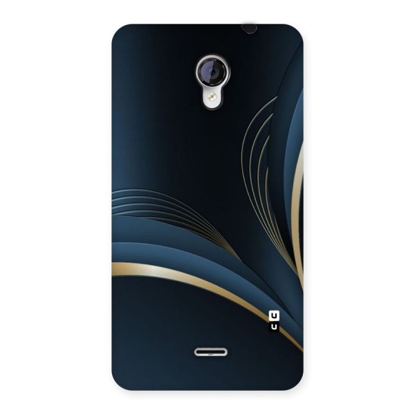 Gold Blue Beauty Back Case for Micromax Unite 2 A106