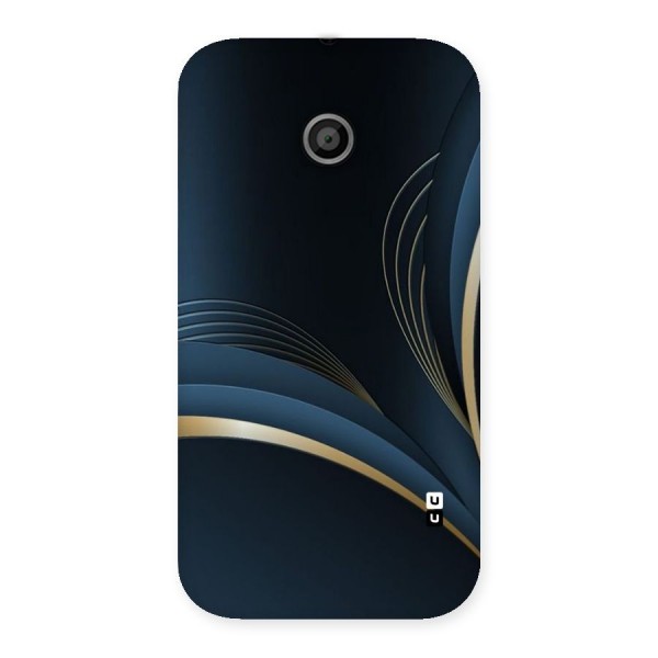 Gold Blue Beauty Back Case for Moto E