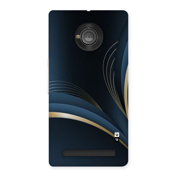 Gold Blue Beauty Back Case for Yu Yuphoria