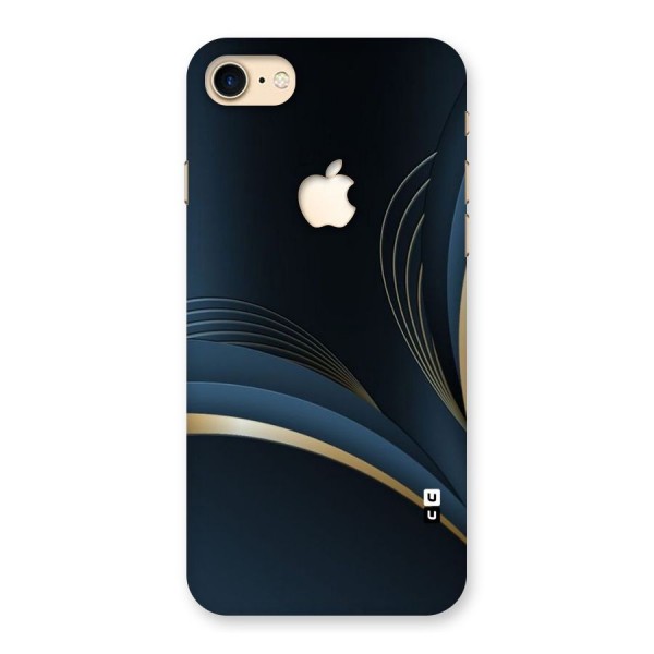 Gold Blue Beauty Back Case for iPhone 7 Apple Cut