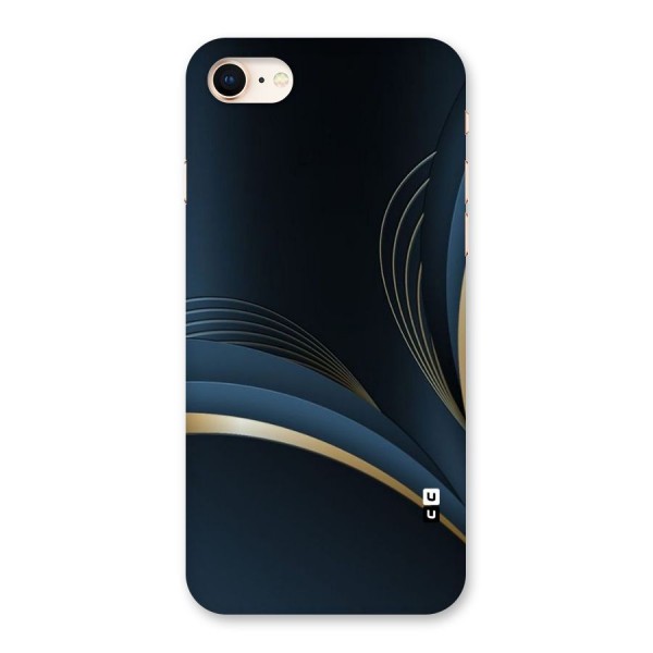 Gold Blue Beauty Back Case for iPhone 8