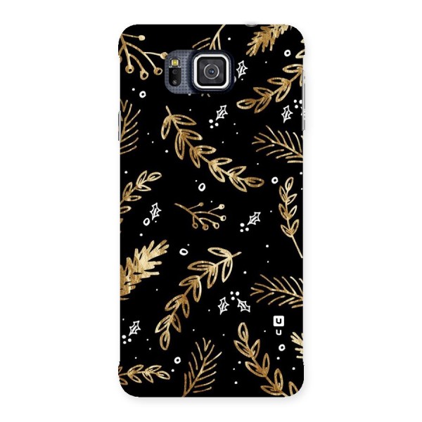 Gold Palm Leaves Back Case for Galaxy Alpha