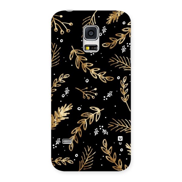 Gold Palm Leaves Back Case for Galaxy S5 Mini