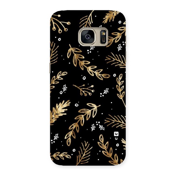 Gold Palm Leaves Back Case for Galaxy S7