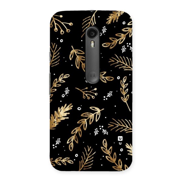 Gold Palm Leaves Back Case for Moto G3