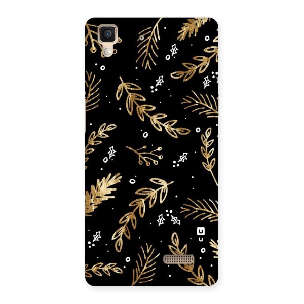 Gold Palm Leaves Back Case for Oppo R7