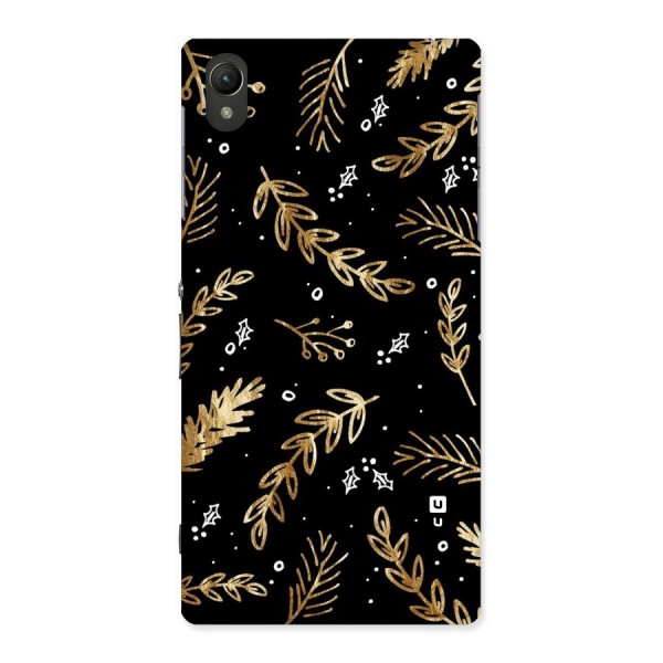 Gold Palm Leaves Back Case for Sony Xperia Z1