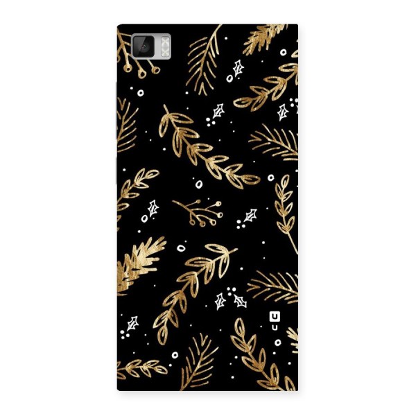 Gold Palm Leaves Back Case for Xiaomi Mi3