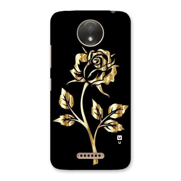 Gold Rose Back Case for Moto C Plus