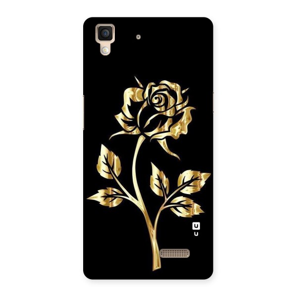 Gold Rose Back Case for Oppo R7