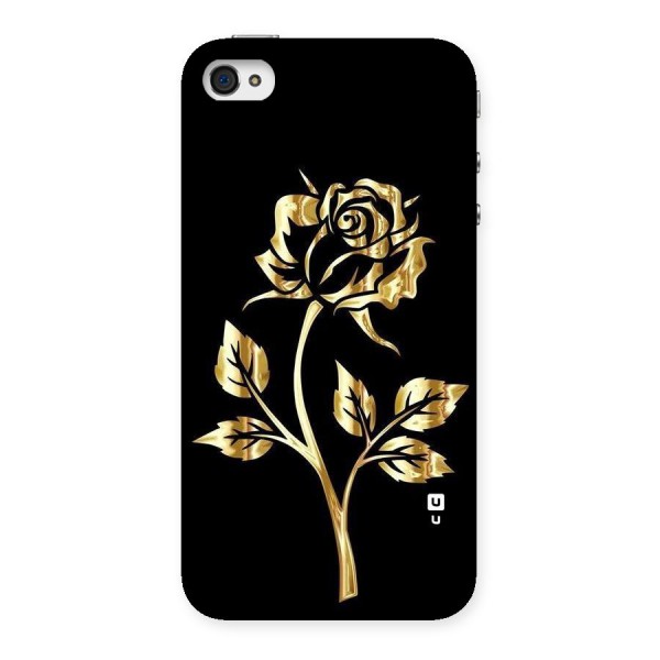 Gold Rose Back Case for iPhone 4 4s