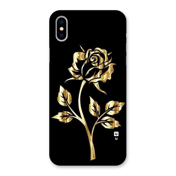 Gold Rose Back Case for iPhone XS